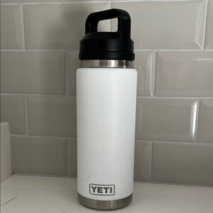 YETI White and Black Insulated Bottle